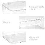 22 CM Plastic Storage Box with Hinged Lid Stackable Bin with Flip Top Cover Multipurpose Case Organizer Container for Desktop Living Room and Kitchen - Image 4
