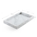 30 CM Marble Stone Bathroom Vanity Tray Luxury Natural Stone Decorative Tray Rectangle Countertop Dresser Trays for Coffee Perfume Jewelry and Makeup - Image 3