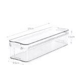 33 CM Plastic Food Storage Organizer Bin with Locking Lid  Refrigerator Organizer Bins Stackable Container Box for Kitchen Pantry and Fridge 1 Piece - Image 3