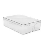 35 CM Plastic Food Storage Organizer Bin with Locking Lid  Refrigerator Organizer Bins Stackable Container Box for Kitchen Pantry and Fridge 1 Piece - Image 2