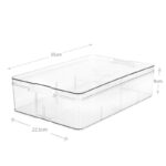 35 CM Plastic Food Storage Organizer Bin with Locking Lid  Refrigerator Organizer Bins Stackable Container Box for Kitchen Pantry and Fridge 1 Piece - Image 3