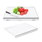 40 CM Acrylic Cutting Board with Counter Edge Non Slip Cutting Boards for Kitchen Countertop Cutting Boards for Bread Meat Fruits and Veggies