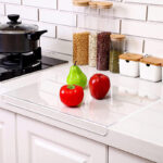 40 CM Acrylic Cutting Board with Counter Edge Non Slip Cutting Boards for Kitchen Countertop Cutting Boards for Bread Meat Fruits and Veggies - Image 4
