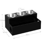 Acrylic Hair Tool Organizer with 3 Cups Bathroom Supplies Blow Dryer Holder Vanity Caddy Storage Stand for Accessory Makeup and Toiletries Black - Image 3