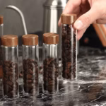 250 ML Borosilicate Glass Food Storage Jar with Airtight Seal Acacia Wooden Lid Food Storage Jars for Storing Spices Condiments Tea and Herbs 1 Piece - Image 2