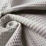 220 CM X 240 CM Cotton Blanket Breathable Soft Waffle Weave Blankets for Summer Thick Cozy Fall Blanket Lightweight Blankets for All Season Gray - Image 2