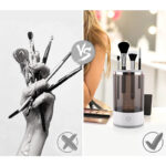 Electric Makeup Brush Cleaning Machine Automatic Rotating Cosmetic Brush Cleaner Brush Cleaning Device for All Sizes of Beauty Makeup Brushes Set - Image 2