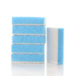 Gamex Pack of 6 Scouring Sponge for Non Stick Pans Anti Scratch Sponges Scourer for Cleaning Non Stick Cooking Pan and Sensitive Surfaces Blue