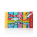 Gamex Pack of 6 Super Quality Sponges Scourers Non Scratch Sponge for Cleaning Non Stick Cookware Washing Up Scourer for Kitchen and Bathroom Surfaces - Image 2