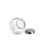 200 ML Glass Food Storage Jar with Airtight Seal Metal Lid Food Storage Jars for Storing Spices Condiment Salt Pepper and Chili Flakes 1 Piece