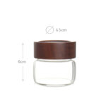 100 ML Glass Food Storage Jar with Airtight Seal Acacia Wooden Lid Food Storage Jars for Storing Spices Condiment Salt Pepper and Nuts 1 Piece - Image 3