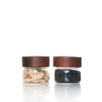 100 ML Glass Food Storage Jar with Airtight Seal Acacia Wooden Lid Food Storage Jars for Storing Spices Condiment Salt Pepper and Nuts 1 Piece - Image 4