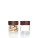 100 ML Glass Food Storage Jar with Airtight Seal Acacia Wooden Lid Food Storage Jars for Storing Spices Condiment Salt Pepper and Nuts 1 Piece - Image 2