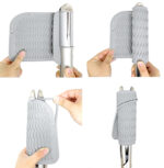 Heat Resistant Silicone Mat Heat Insulation Wave Pattern Anti Skid Flexible Mats for Hair Straighteners Curling Irons and Hot Styling Tools Gray - Image 2