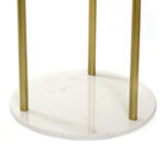 162 CM Heavy Duty Metal Coat Rack Stand with Stable Marble Base Freestanding Hanger with 2 Storage Shelf and 9 Hooks for Clothes Hats and Bags Gold - Image 4