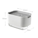 Kitchen Soap Dispenser 2 in 1 Washing Up Liquid Dispenser Refillable Soap Dispenser Sink Organizer Pump Soap Dispenser with Sponge Holder - Image 3