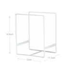 Metal Plate Holders Plates Organizer Stand Multifunctional Plate Holder Dish Storage Drying Rack for Kitchen Cabinets Countertop and Cupboard White - Image 3