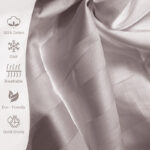 4 Pieces Striped Double Duvet Cover Set Textured Breathable Reversible Bedding Set Includes Duvet Cover Fitted Sheet and 2 Pillow Case Rose - Image 5