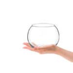 1 L Mini Glass Fish Tank Round Planter Terrarium Decorative Glass Bowl Flower Vase Tealight Candles Centerpiece Bowls Glass Fish Aquarium 1 Piece