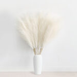 1 Stem Natural Dried Pampas Grass Flowers Dried Flowers for Vase Decoration Natural Branches for Wedding Boho Decor White