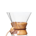 400 ML Pour Over Coffee Maker Borosilicate Glass Carafe with Wooden Collar and Leather Tie High Heat Resistant Decanter Manual Coffee Dripper Brewer - Image 4