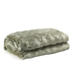 160 CM X 230 CM Fluffy Faux Fur Blanket Double Side Super Warm Plush Cozy Throw Blankets for Fall Winter Furry Blankets for Bed Couch and Sofa Green