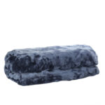 160 CM X 230 CM Fluffy Faux Fur Blanket Double Side Super Warm Plush Cozy Throw Blankets for Fall Winter Furry Blankets for Bed Couch and Sofa Blue