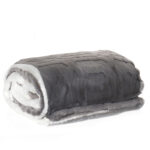 210 CM X 220 CM Faux Fur Blanket Double Size Super Warm Fluffy Cozy Throw Blankets for Fall Winter Furry Blankets for Bed Couch and Sofa 1 Piece Gray