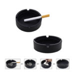Silicone Ashtray Portable Non Stick Heat Resistant Ashtrays Round Cigarette Ashtray Holder for Home Office and Outdoor 4 Cigarettes Position - Image 4