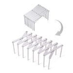 Stainless Steel Expandable Lid Holder Adjustable Kitchen Utensil Organizer Multipurpose Foldable Storage Dish Rack for Plates Pot Lids and BBQ 1 Piece - Image 4