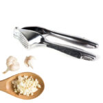 Stainless Steel Mincing Garlic and Ginger Press with Scraper Mincing Tool for Kitchen 1 Piece Silver