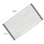 50 CM Stainless Steel Sink Drying Rack Roll Up Dish Drying Rack Over Sink Drying Rack Drain Rack for Kitchen Sink Counter Vegetables and Fruits - Image 3