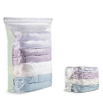 90 CM X 70 CM Vacuum Compression Storage Bags Space Saving Travel and Closet Organizer Vacuum Bag for Clothes Blankets and Bedding No Pump Needed