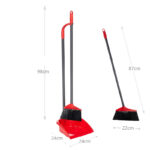 Vileda Broom and Dustpan Set Upright Stand Long Handle for Easy Sweeping Compact Design for Home Office Kitchen Indoor and Outdoor Cleaning Supplies - Image 3