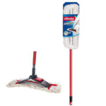 Vileda Flat Mop with Telescopic Handle for All Floor Types Floor Cloth Dirty Stains Perfect Corner Cleaning Reusable and Machine Washable 1 piece