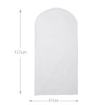 137 CM Set of 5 Waterproof Garment Bags Suit Bag with Sturdy Zipper Clothing Dust Cover Clothes Cover Storage for Suits Coats and Dresses Transparent - Image 3