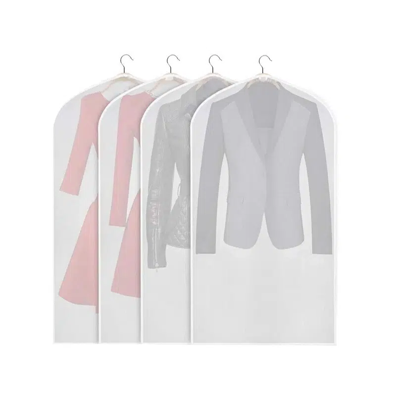 Waterproof Garment Bags Suit Bag with Sturdy Zipper Clothing Dust Cover Clothes Cover Storage for Suits Coats and Dresses Transparent (1) 137 CM Set of 5 Waterproof Garment Bags Suit Bag with Sturdy Zipper Clothing Dust Cover Clothes Cover Storage for Suits Coats and Dresses Transparent - Image 1