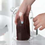 1150 ML Borosilicate Glass Pitcher with Airtight Cork Stopper Lid Transparent Jug with Metal Filter and Handle for Water Iced Tea Juice Cold Beverage - Image 4