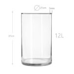 37 CM Glass Candle Holder for Pillar and Floating Candles Tall Cylinder Vase Decorative Centrepiece for Home Decor Wedding and Table Decoration - Image 3