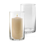 40 CM Glass Candle Holder for Pillar and Floating Candles Tall Cylinder Vase Decorative Centerpiece for Home Decor Wedding and Table Decoration