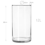 40 CM Glass Candle Holder for Pillar and Floating Candles Tall Cylinder Vase Decorative Centerpiece for Home Decor Wedding and Table Decoration - Image 3
