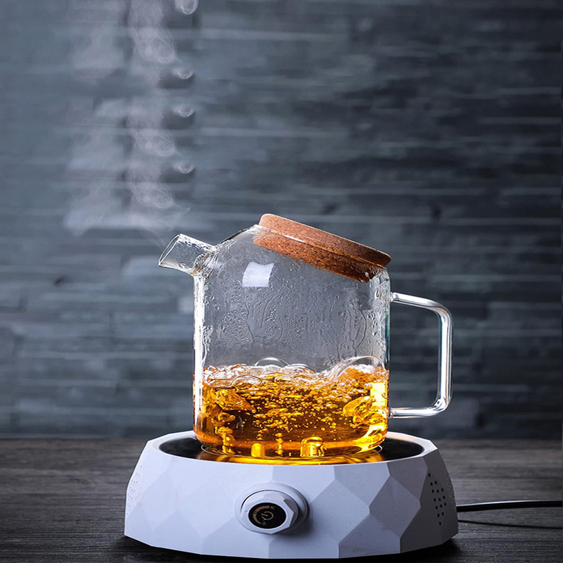 800 ML Borosilicate Glass Pitcher with Airtight Cork Stopper Lid Transparent Jug with Metal Filter and Handle for Water Iced Tea Juice Cold Beverage - Image 2