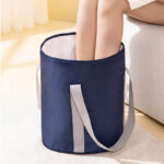 Collapsible Foot Bath Basin Portable Foldable Foot Bath Tub for Soaking Feet Home Foot Spa Travel Water Bucket for Soaking Feet Navy - Image 2