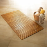69 CM Natural Bamboo Kitchen Mat Multipurpose Roll Up Bamboo Wood Mats Water Resistant Non Slip Stain Resistant Floor Mat Kitchen and Bathroom Runner - Image 2