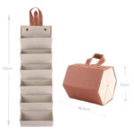 Sunglasses Organizer with 6 Slots Portable Sunglasses Storage Case Bag Hanging Foldable Eyeglasses Holder Eyewear Display Box for Men and Women Brown - Image 3