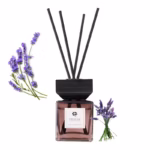 100 ML Lavender Scent Reed Diffuser Stick Oil Air Fresheners Set Home Fragrance Diffuser with Fiber Sticks for Home Aroma Bathroom and Hotel