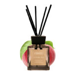 100 ML White Peach Scent Reed Diffuser Stick Oil Air Fresheners Set Home Fragrance Diffuser with Fiber Sticks for Home Aroma Bathroom and Hotel