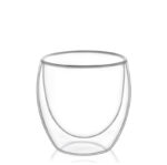 250 ML Double Wall Insulated Borosilicate Glass Cups Heat Resistant Drinking Glasses Mugs for Coffee Tea Latte and Juices 1 Piece