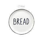 16 CM Porcelain Side Plate with Text Design Bread Glazed Black Rim Dinnerware Plates Tableware Kitchen Dish Microwave and Dishwasher Safe 1 Piece - Image 3