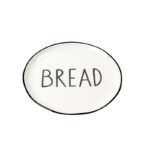 16 CM Porcelain Side Plate with Text Design Bread Glazed Black Rim Dinnerware Plates Tableware Kitchen Dish Microwave and Dishwasher Safe 1 Piece - Image 2